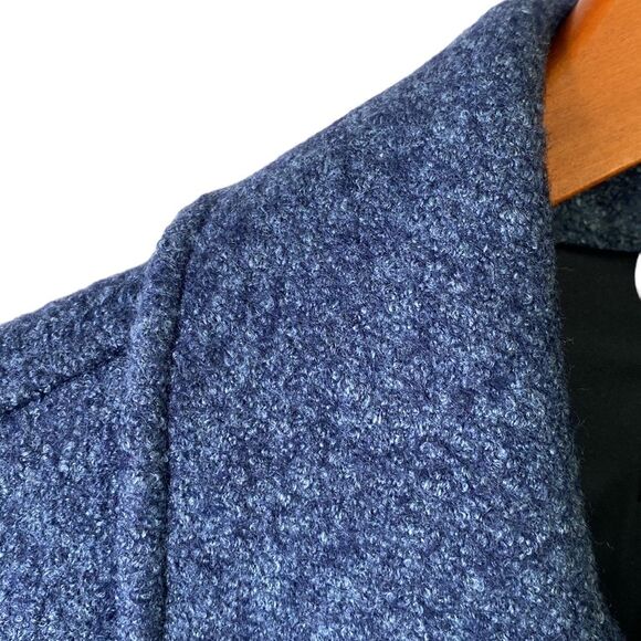 Club Monaco Cozy shirt Jacket Shacket Wool Heather Blue Coat Oversize Lined Cozy - Picture 6 of 16